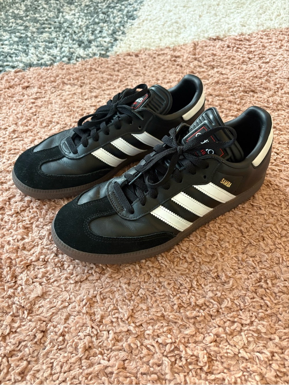 adidas Samba Black with White Stripes Sneakers